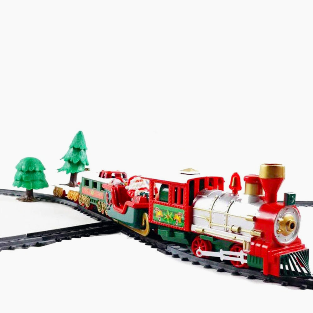 Trenino di Natale su binario 22PZ – Con luci, suoni e pista natalizia per decorare l’albero