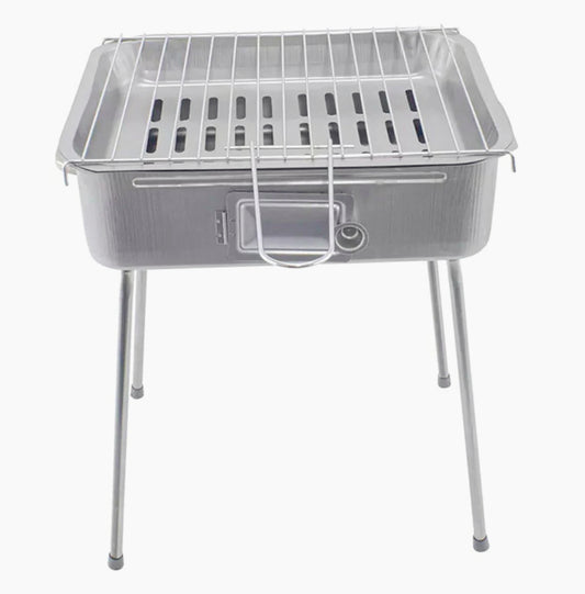 Barbecue a carbone 27x37cm – con coperchio e griglia - ambraled