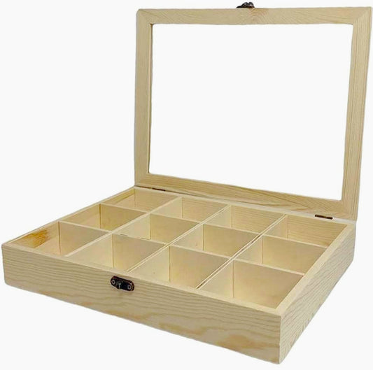 Bacheca legno 12 posti – con porta vetro per decoupage - ambraled