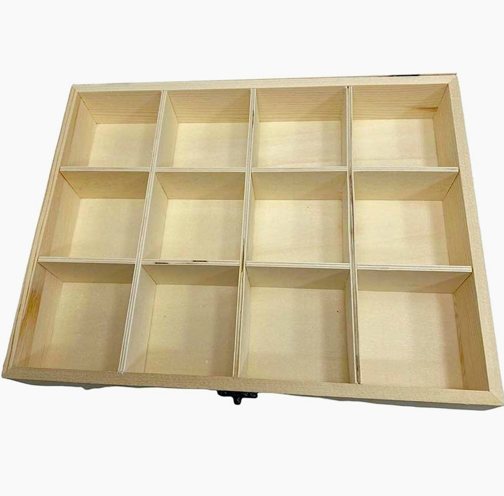 Bacheca legno 12 posti – con porta vetro per decoupage - ambraled