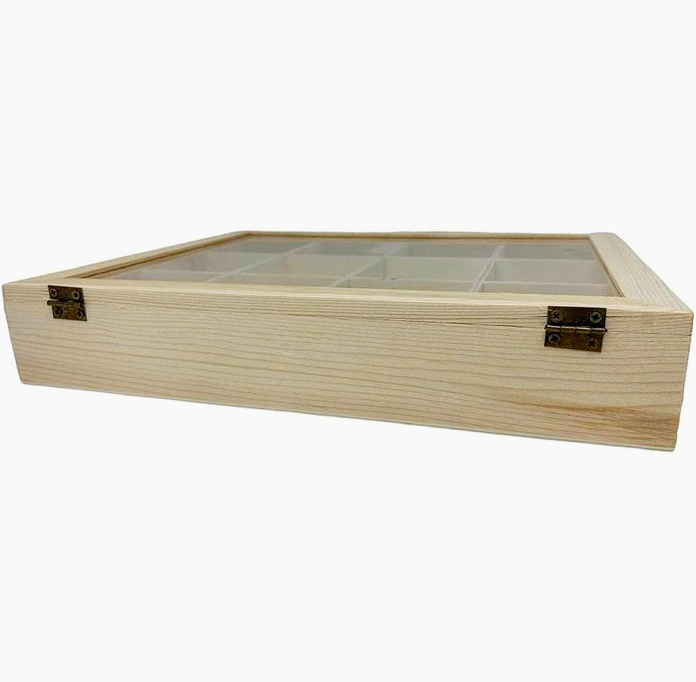 Bacheca legno 12 posti – con porta vetro per decoupage - ambraled