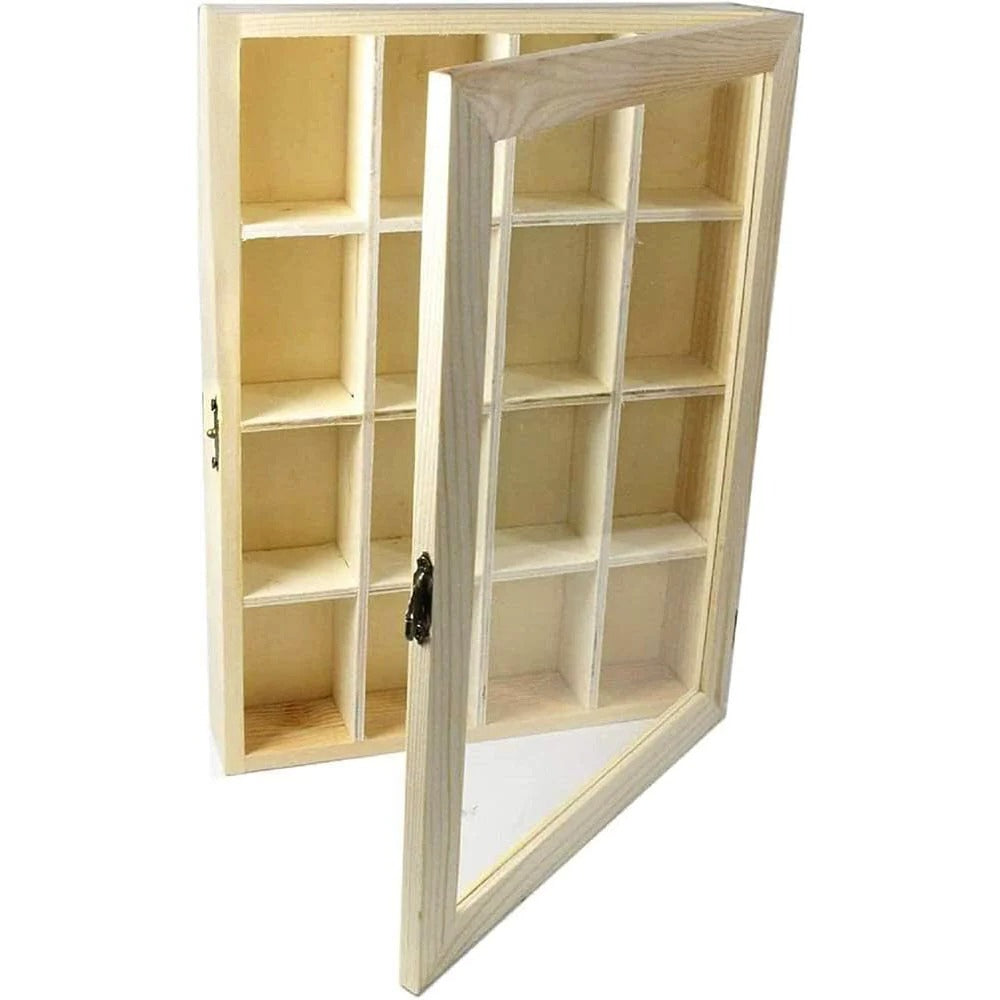 Bacheca legno 16 posti – con porta vetro per pittura & decoupage - ambraled
