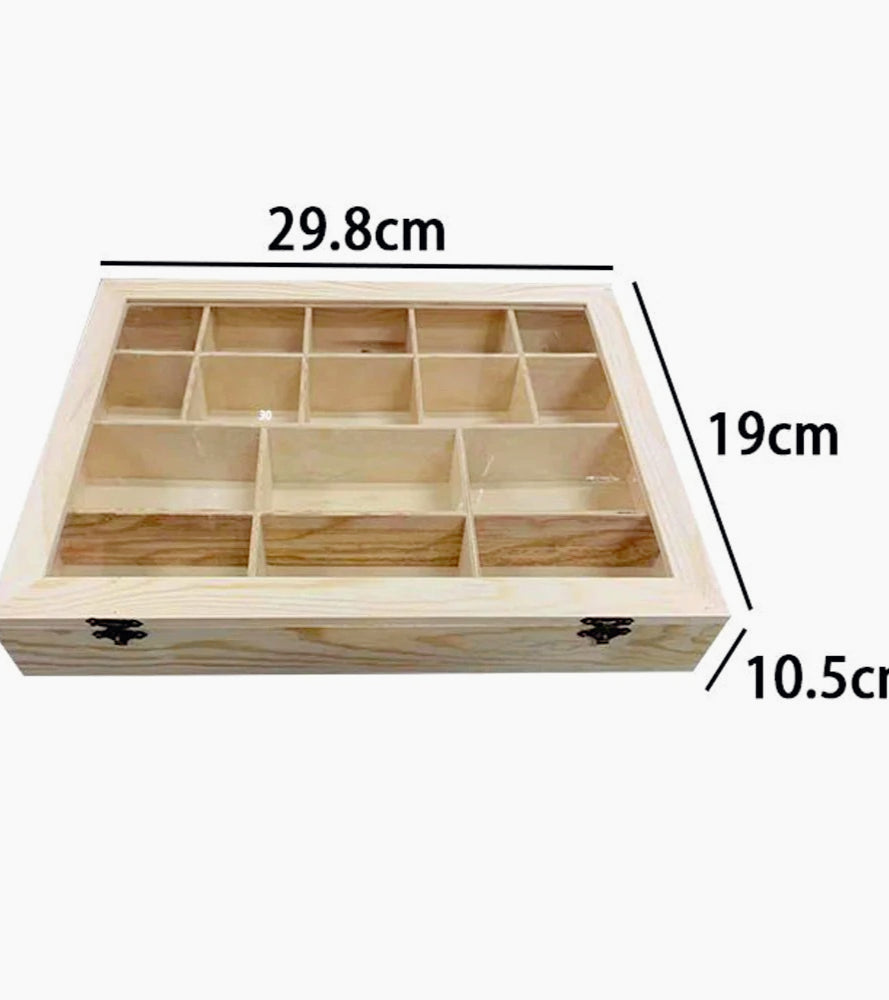 Bacheca legno 16 posti – porta trasparente per decoupage - ambraled