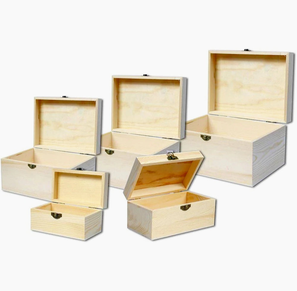 Set 5 bauli rettangolari in legno per decoupage matrioska - ambraled
