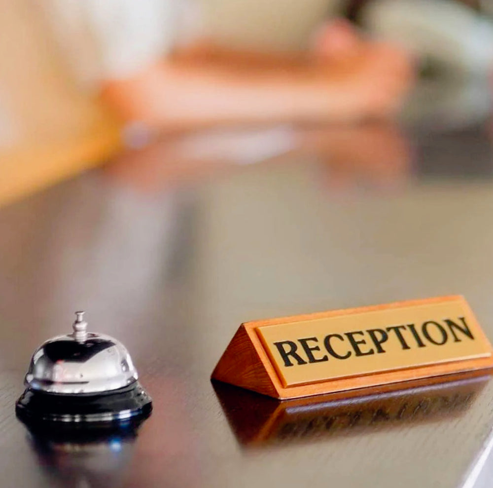 Campanello da appoggio metallo lucido – reception hotel campanella - ambraled