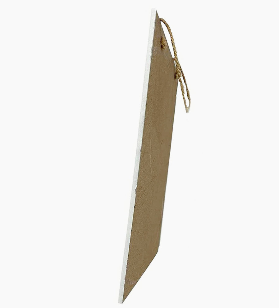 Cartello "Uscita Emergenza Destra" legno 20x30cm con corda - ambraled