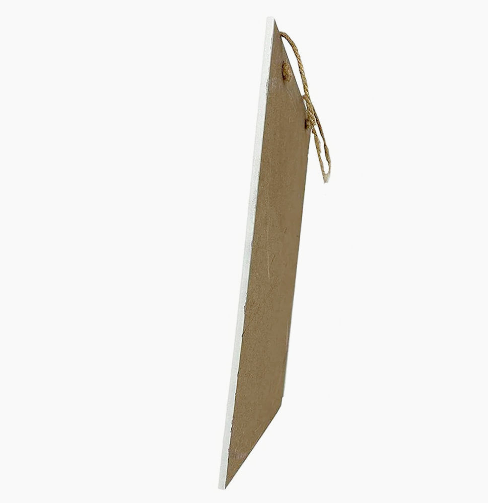 Cartello "Uscita Emergenza Sinistra" legno 20x30cm con corda - ambraled