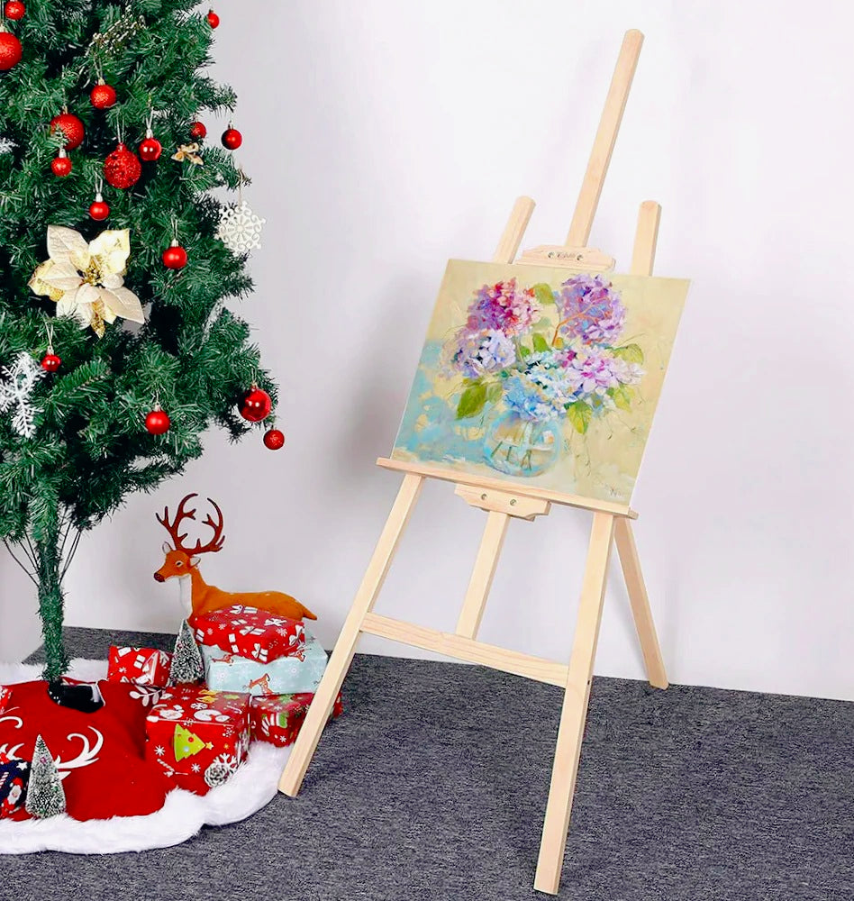 Cavalletto da pittura legno 165cm – inclinabile per tele e foto - ambraled