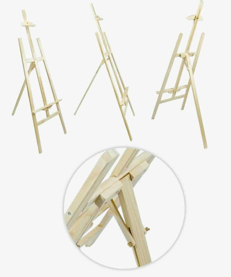 Cavalletto da pittura legno 165cm – inclinabile per tele e foto - ambraled