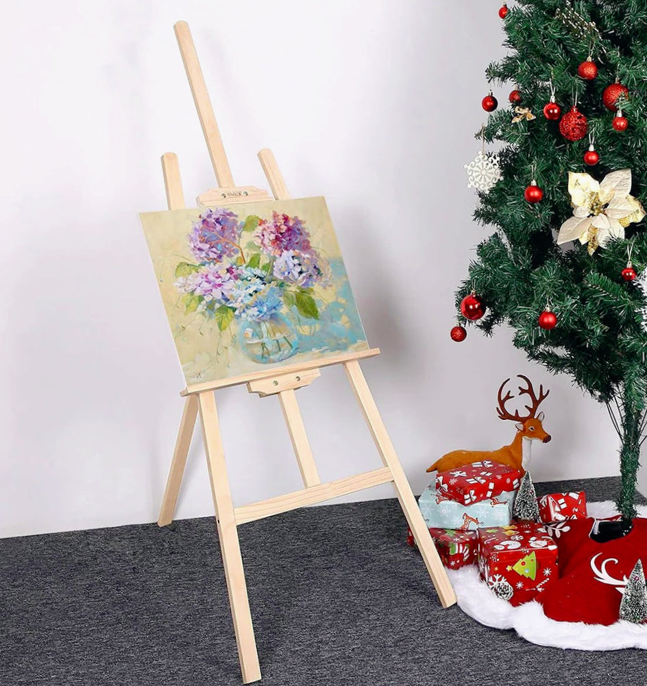Cavalletto pittorico legno 70cm – inclinabile per tele e foto - ambraled