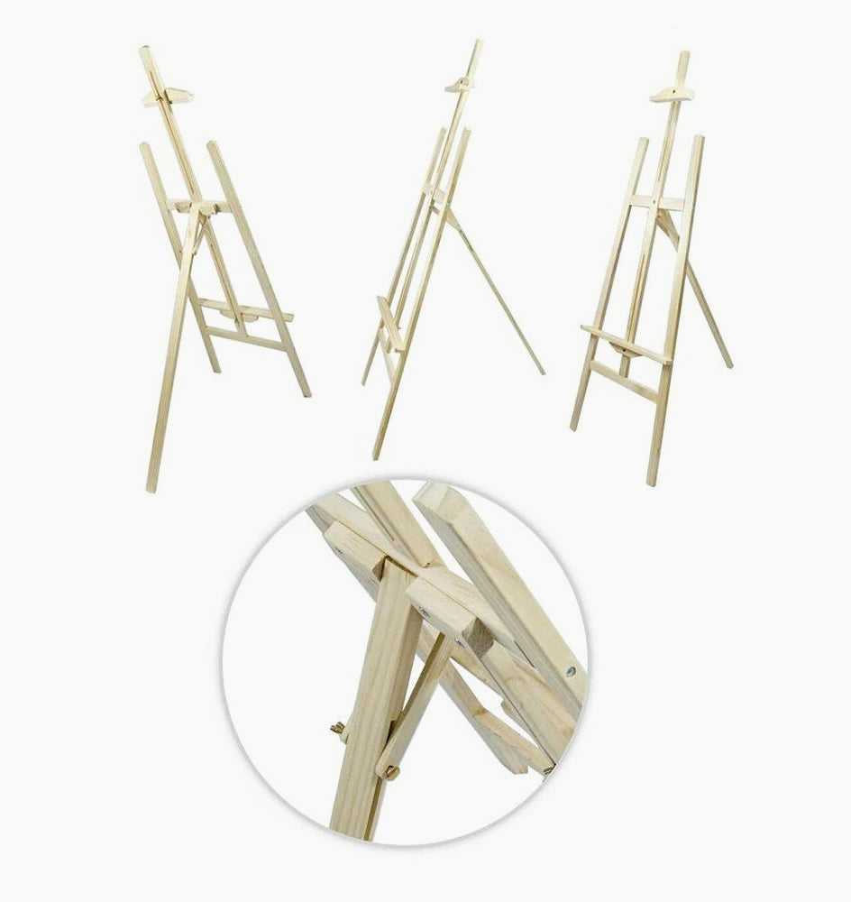 Cavalletto pittorico legno 70cm – inclinabile per tele e foto - ambraled
