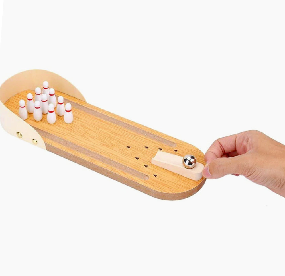 Bowling da tavolo mini – gioco interattivo con birilli e palla - ambraled