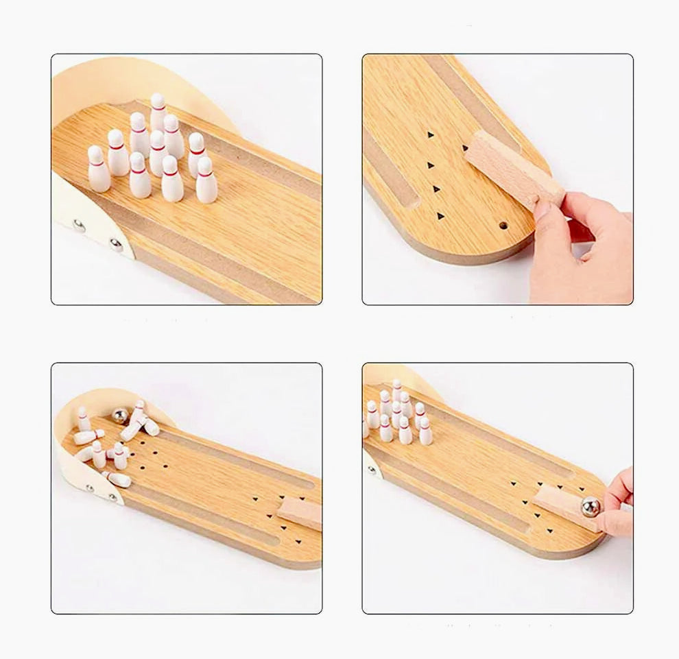 Bowling da tavolo mini – gioco interattivo con birilli e palla - ambraled