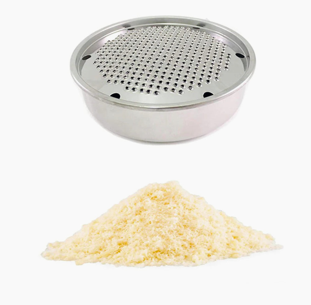 Grattugia formaggio inox – con vaschetta raccogli prodotto - ambraled