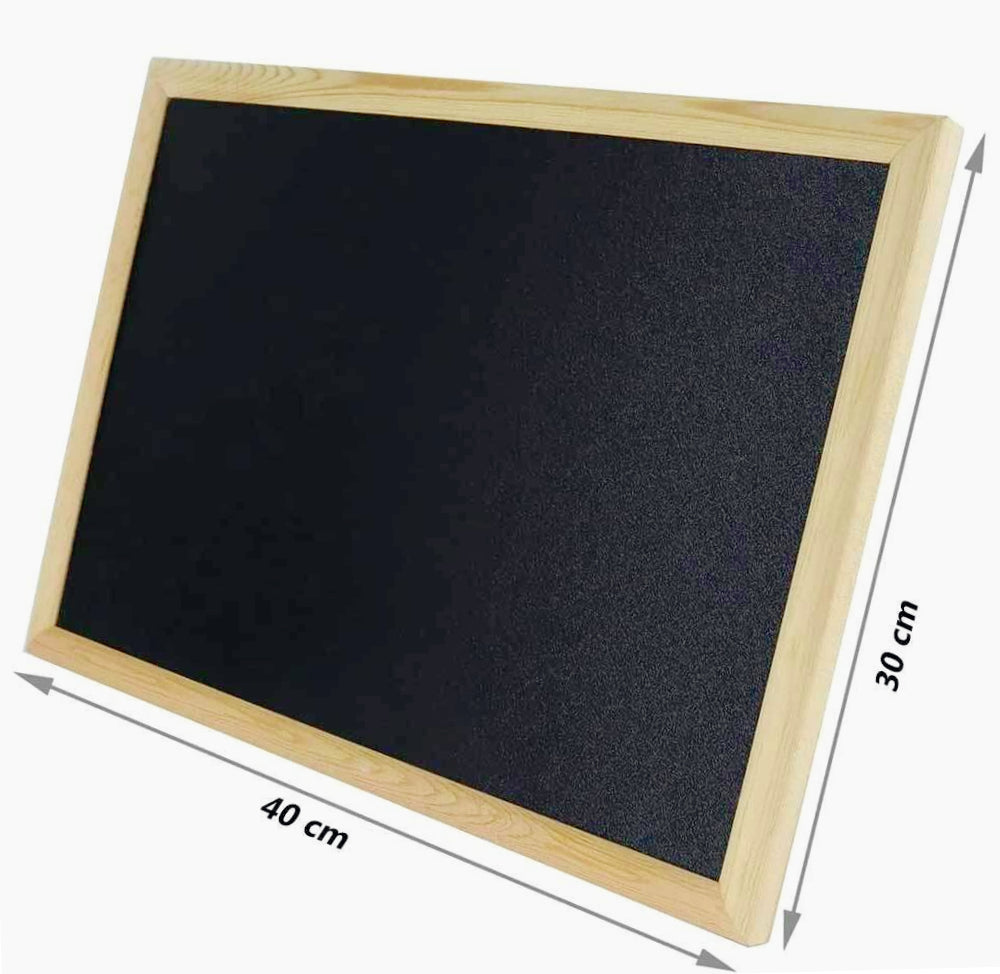 Lavagna con cornice in legno – Scrivibile a gesso, varie dimensioni - ambraled