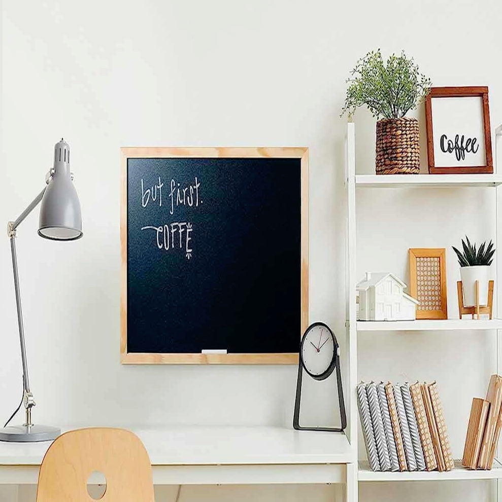 Lavagna con cornice in legno 60x90 cm – Scrivibile a gesso - ambraled