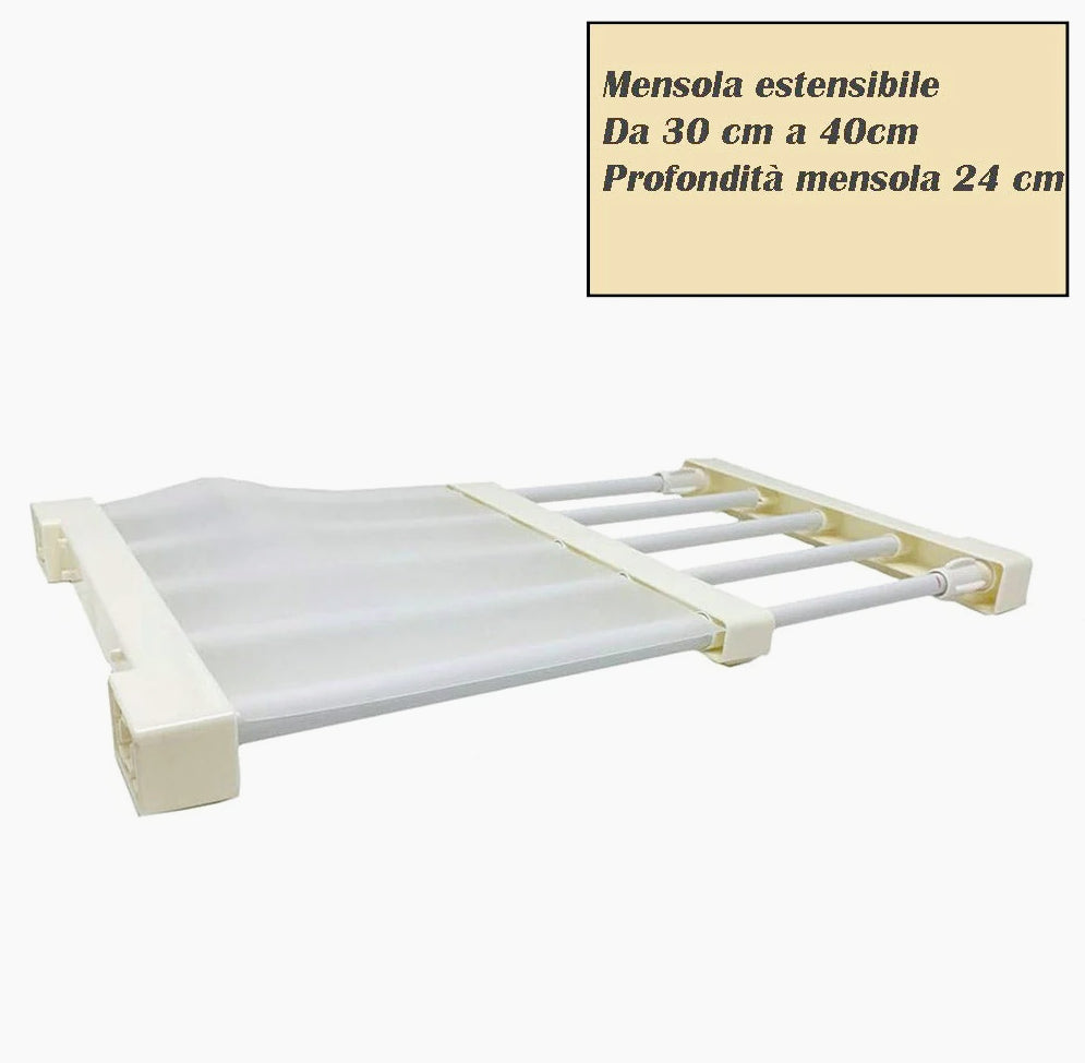 Mensola estensibile per armadio – mobile stand varie dimensioni - ambraled
