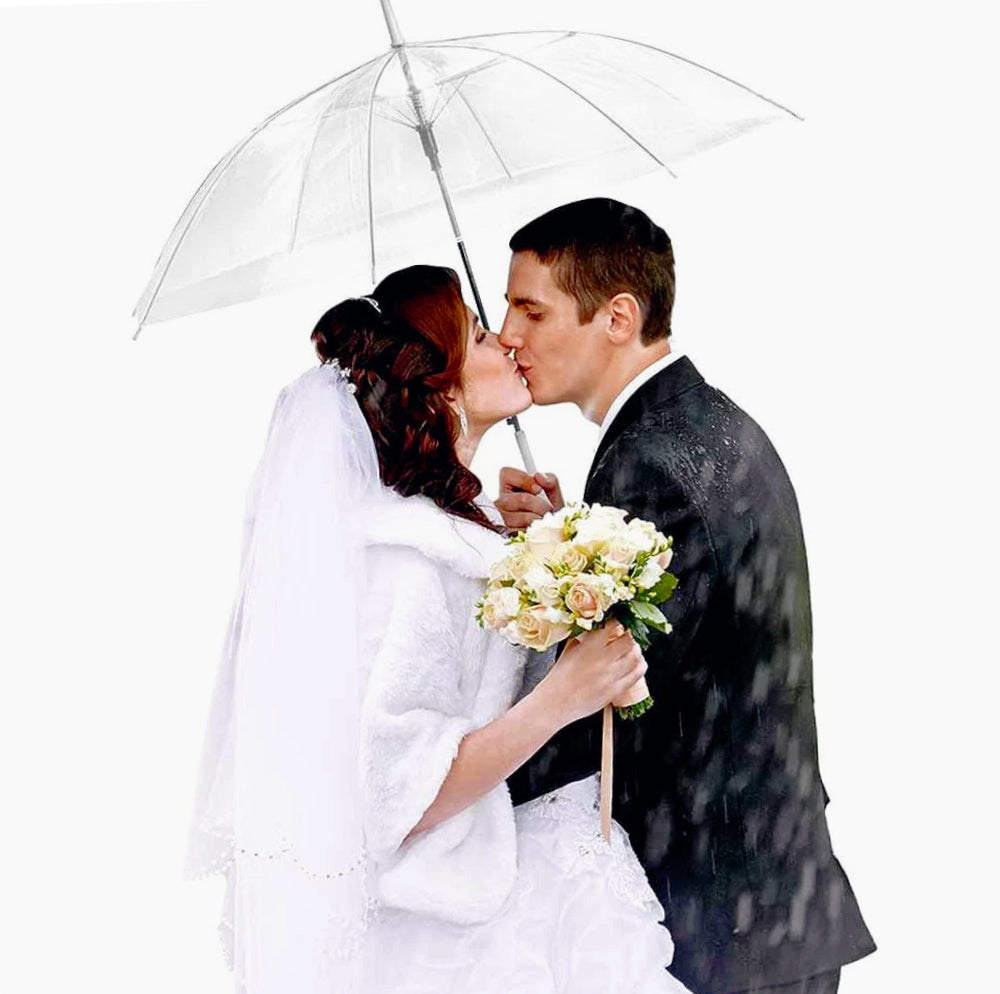 Ombrello bianco latte 8 stecche – apertura automatica per wedding - ambraled