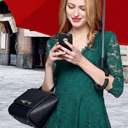 Ombrello inverso a scatto – manico a C vari colori - ambraled