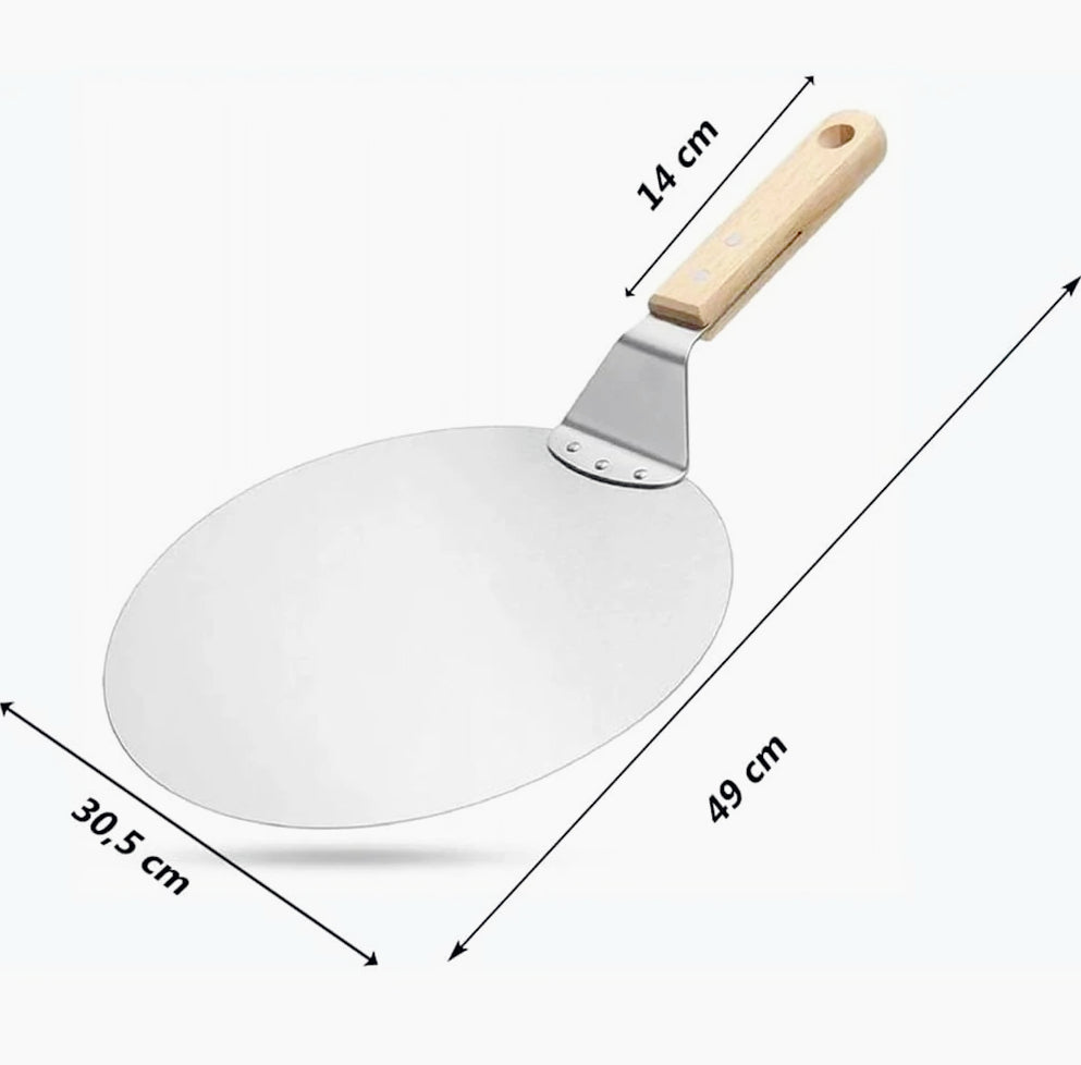 Pala pizza 30,5cm – acciaio e manico legno - ambraled
