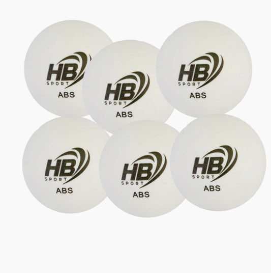 Set di 6 palline da ping pong bianche in ABS rigido – standard competizione - ambraled