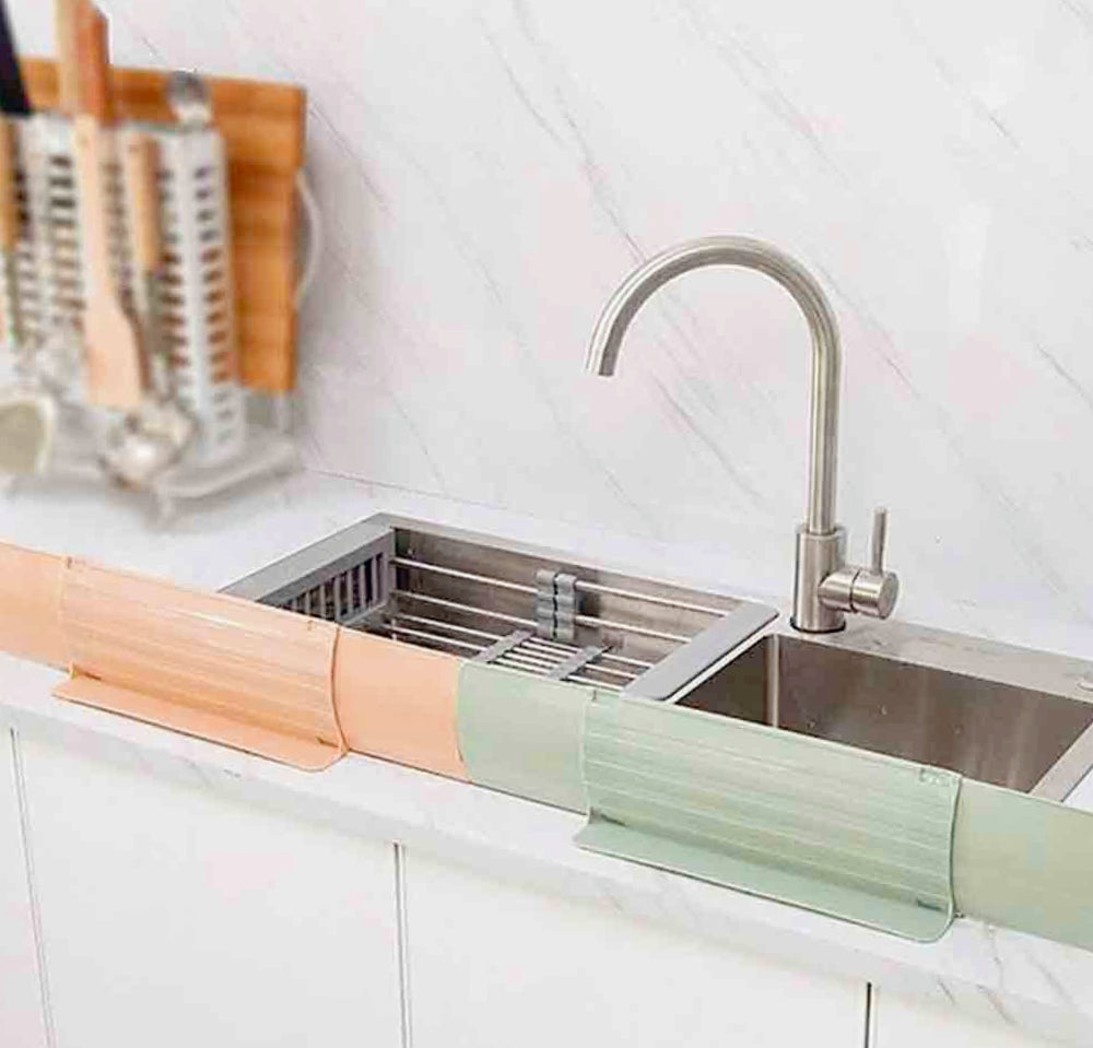Paraspruzzi lavandino cucina – estensibile con ventosa - ambraled