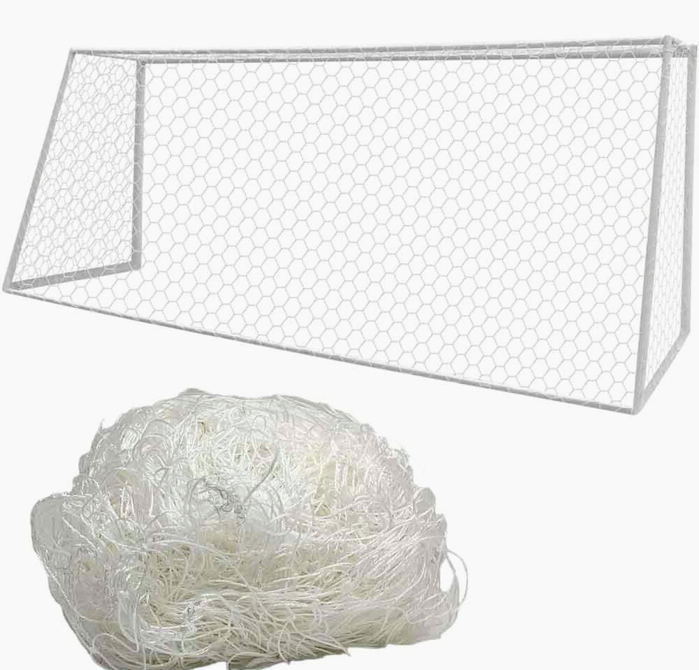 Rete da calcio in nylon per porta – misure 5,5x2,1x2 metri – perfetta come ricambio