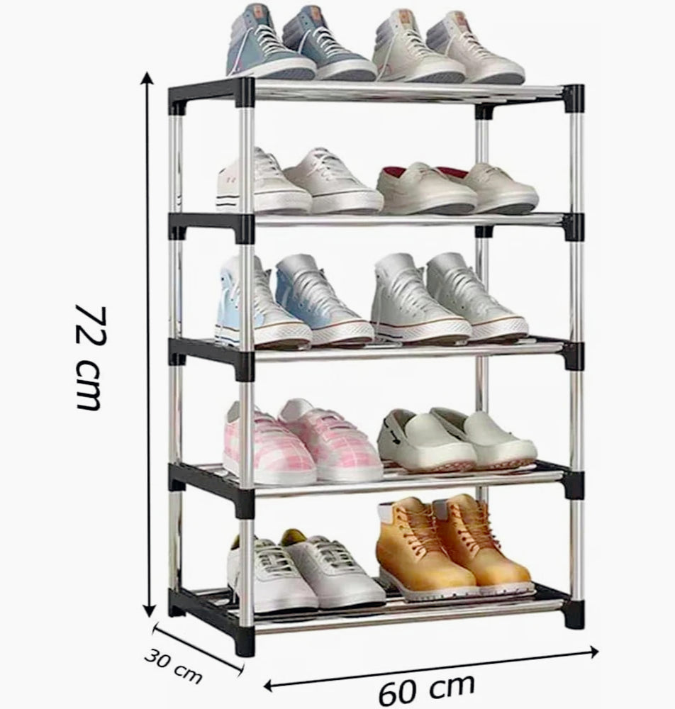 Scarpiera impilabile 5 ripiani portascarpe scaffale - ambraled
