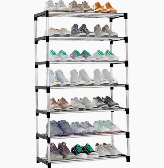 Scarpiera impilabile 7 ripiani portascarpe salvaspazio organizer scarpe - ambraled