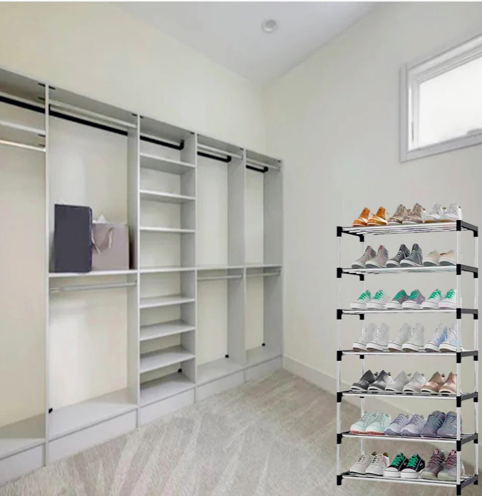 Scarpiera impilabile 7 ripiani portascarpe salvaspazio organizer scarpe - ambraled