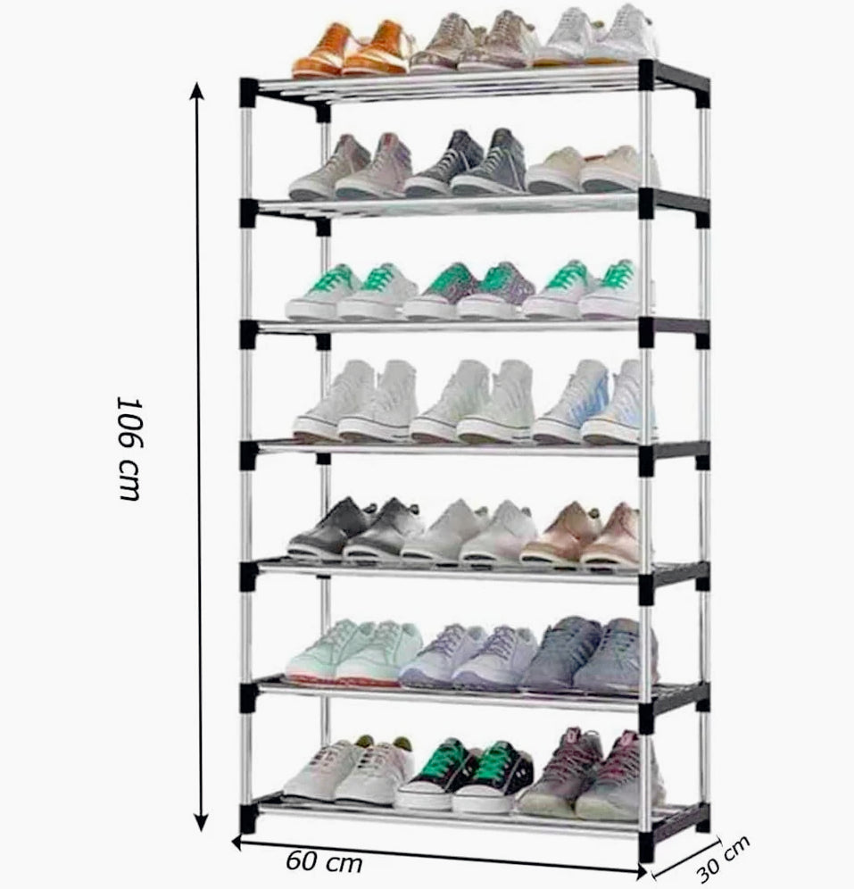 Scarpiera impilabile 7 ripiani portascarpe salvaspazio organizer scarpe - ambraled