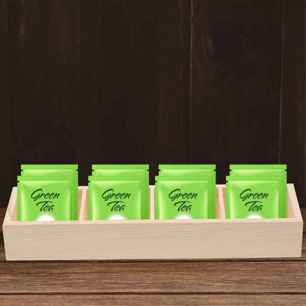 Scatola legno personalizzabile porta bustine tè con decoupage - ambraled