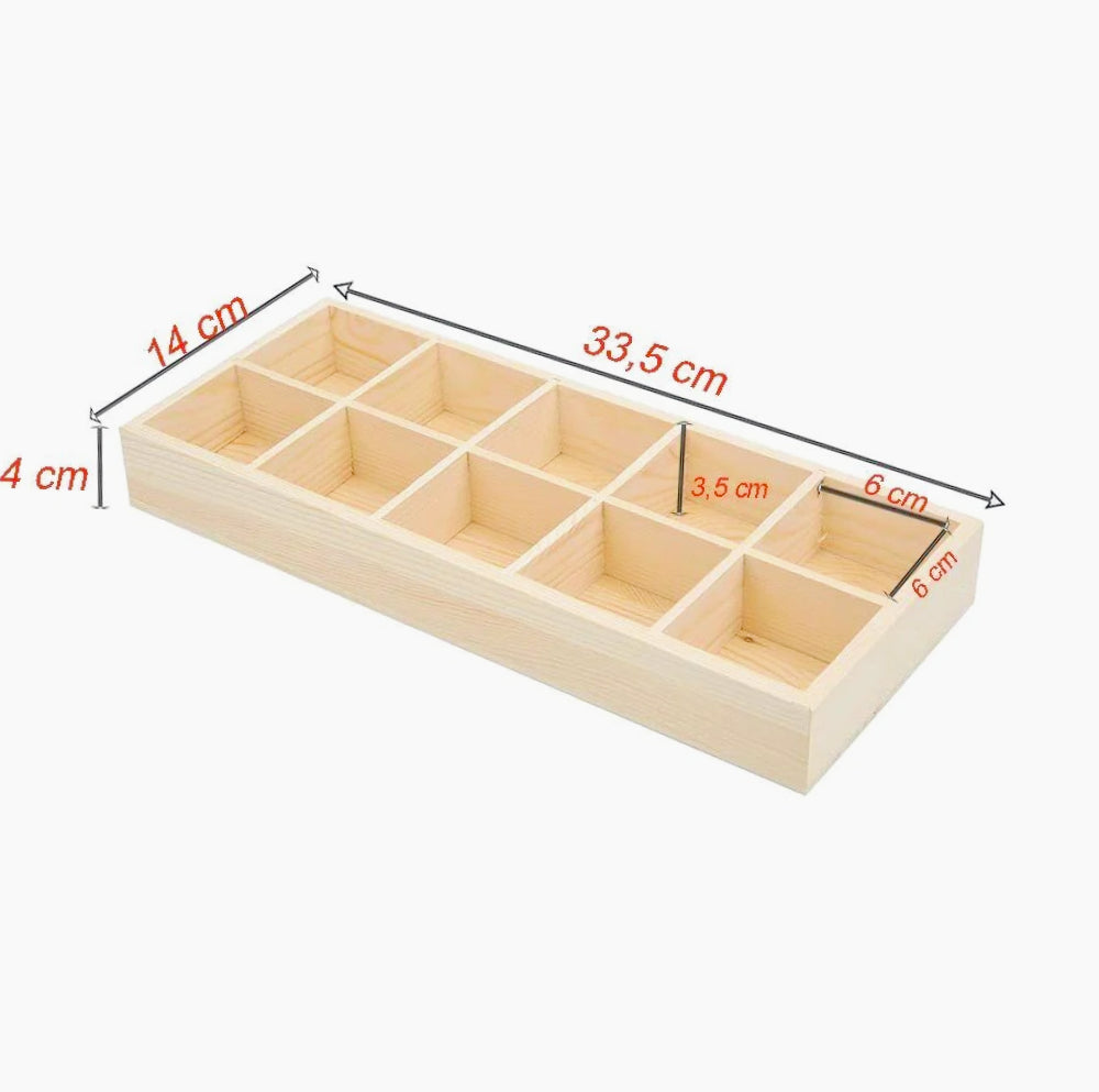 Scatola legno personalizzabile porta bustine tè con decoupage - ambraled