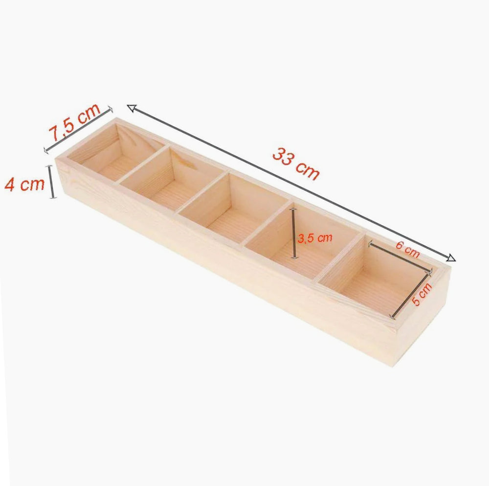 Scatola legno personalizzabile porta bustine tè con decoupage - ambraled