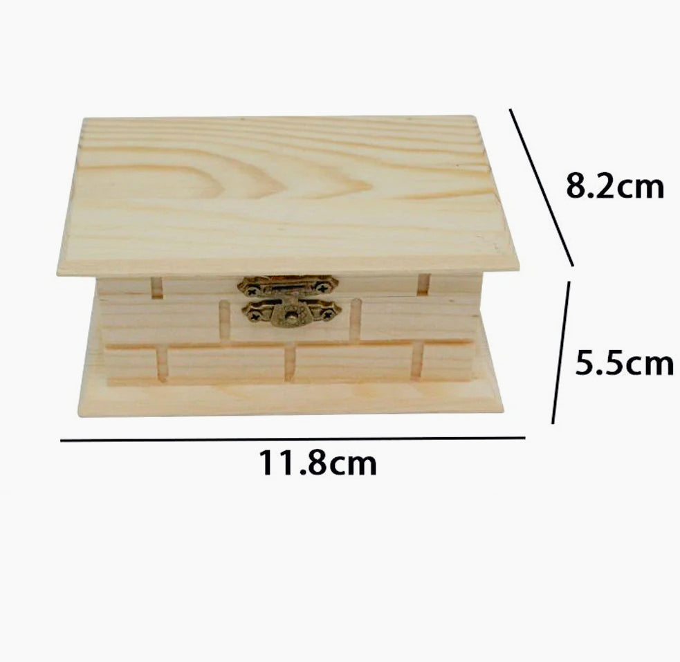 Scatole in legno 2 pezzi per decoupage effetto mattone - ambraled