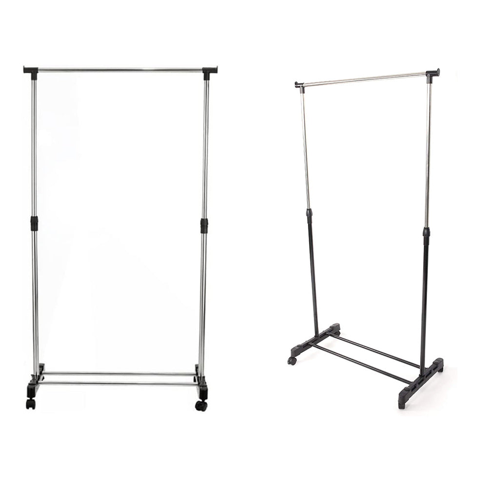 Stand appendiabiti altezza regolabile  con ruote singolo e doppio - ambraled