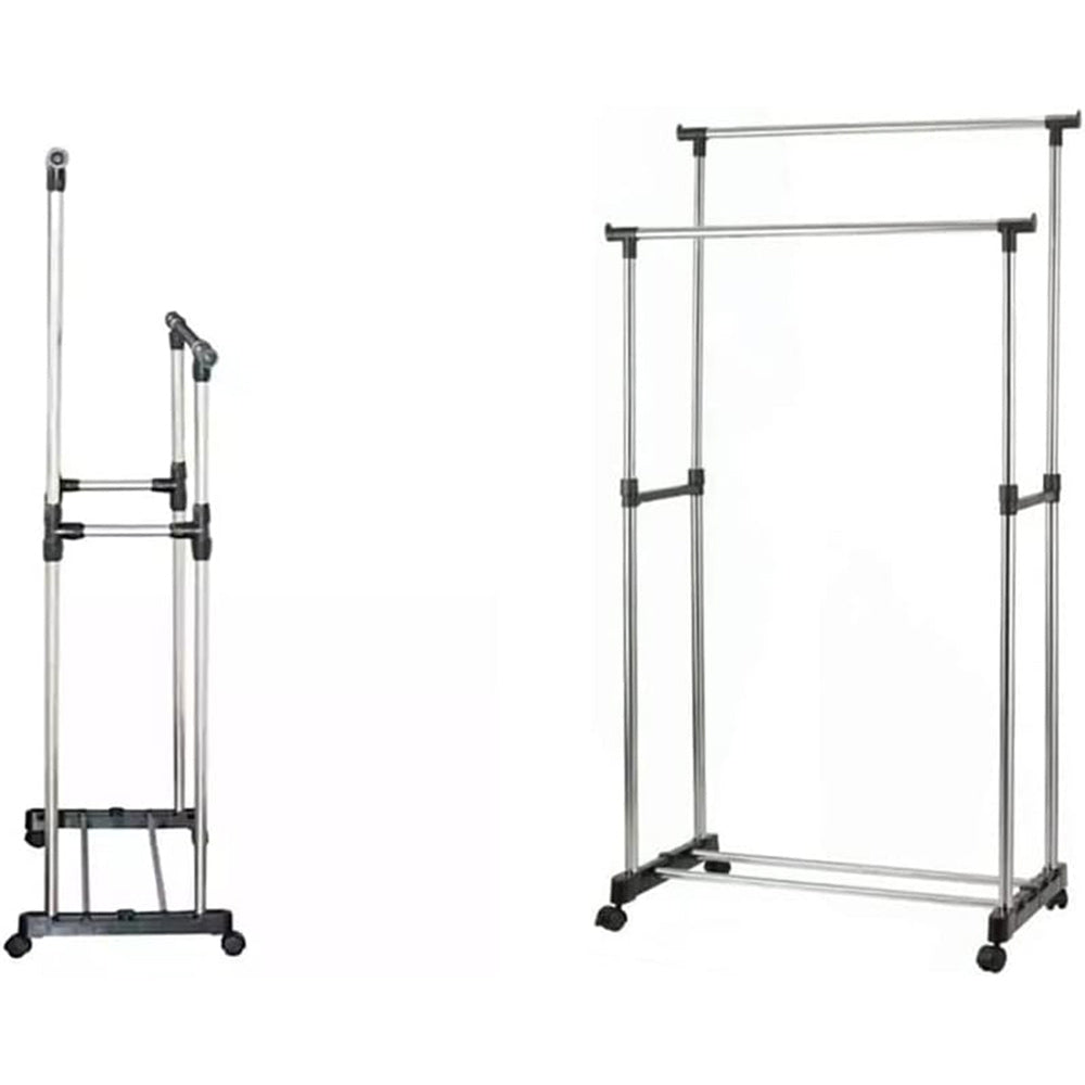 Stand appendiabiti altezza regolabile  con ruote singolo e doppio - ambraled