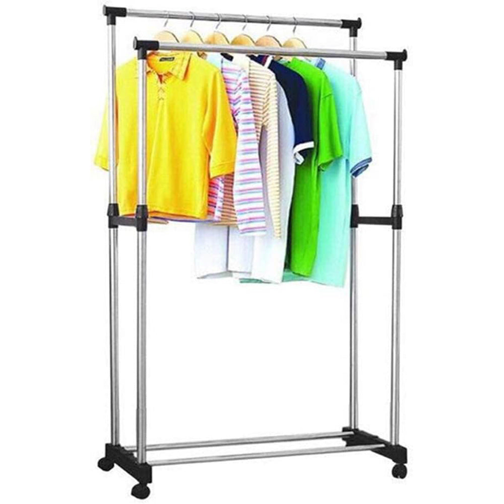 Stand appendiabiti altezza regolabile  con ruote singolo e doppio - ambraled
