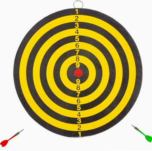 Bersaglio freccette 25cm – tiro a segno doppio lato con gancio - ambraled