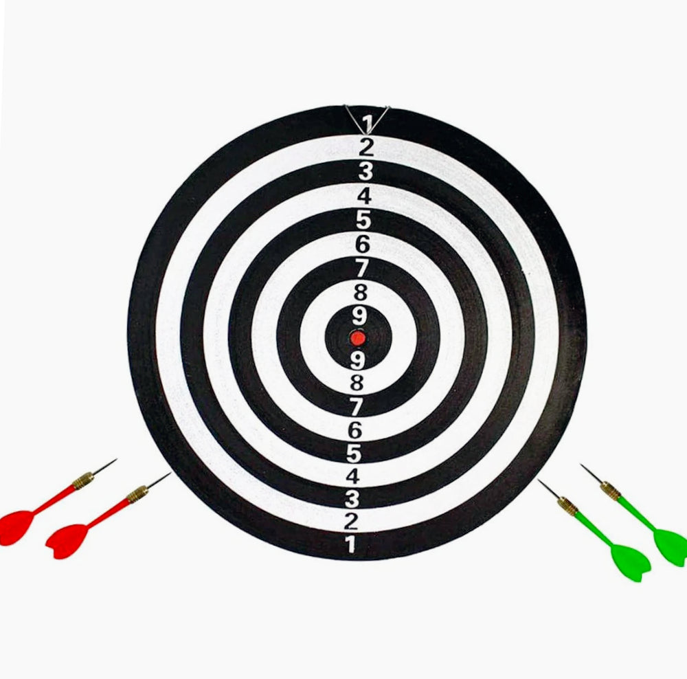 Bersaglio freccette 29cm – tiro a segno doppio lato con gancio - ambraled