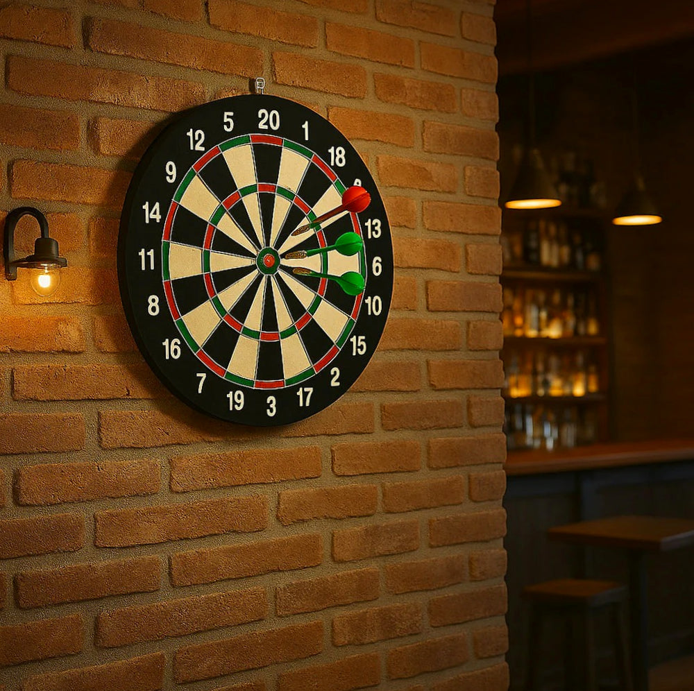 Bersaglio freccette 36cm – tiro a segno doppio lato con gancio - ambraled