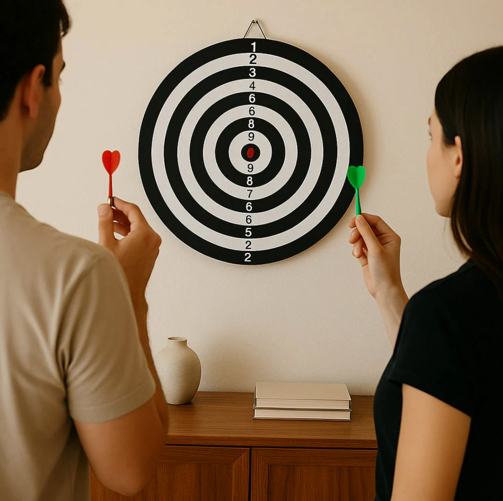 Bersaglio freccette 36cm – tiro a segno doppio lato con gancio - ambraled