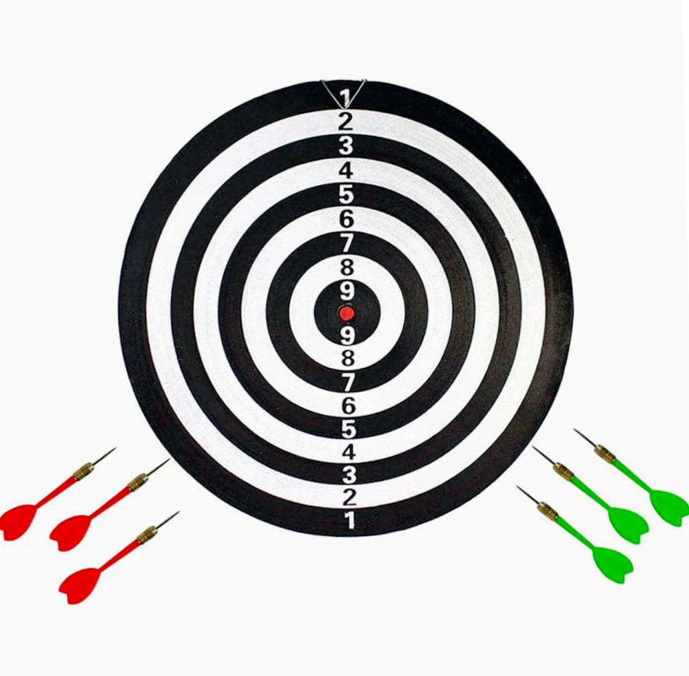 Bersaglio freccette 41cm – tiro a segno doppio lato con gancio - ambraled