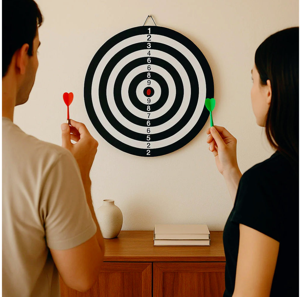 Bersaglio freccette 41cm – tiro a segno doppio lato con gancio - ambraled