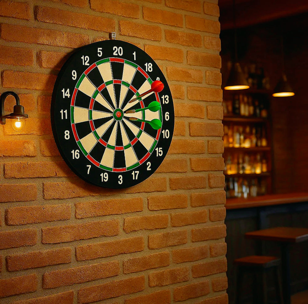 Bersaglio freccette 41cm – tiro a segno doppio lato con gancio - ambraled