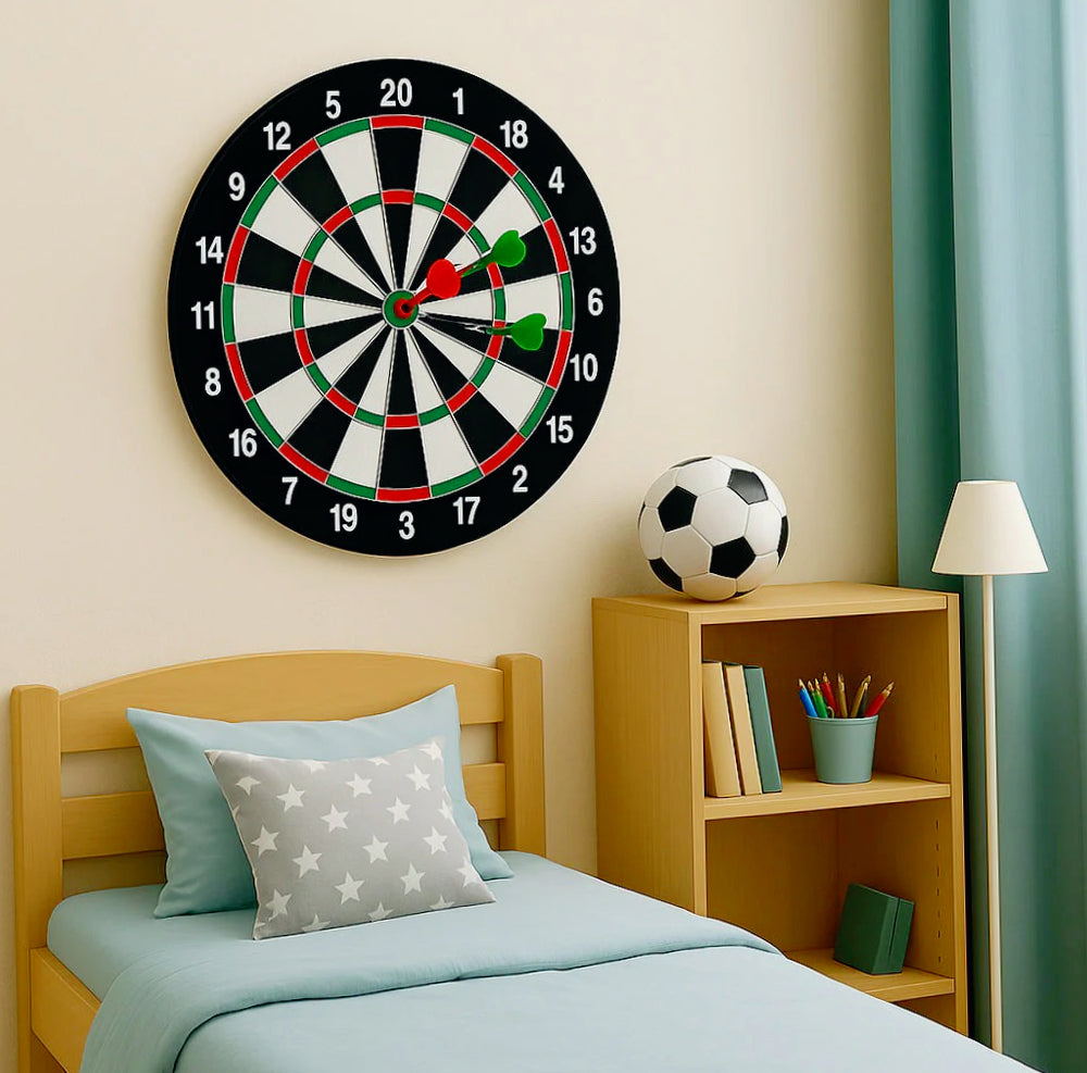 Bersaglio freccette 41cm – tiro a segno doppio lato con gancio - ambraled
