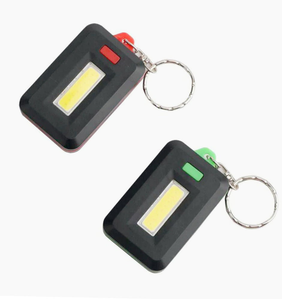 2 torce LED COB portatili 3 modalità luce – portachiavi (60 caratteri) - ambraled