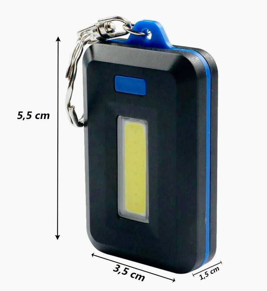 2 torce LED COB portatili 3 modalità luce – portachiavi (60 caratteri) - ambraled