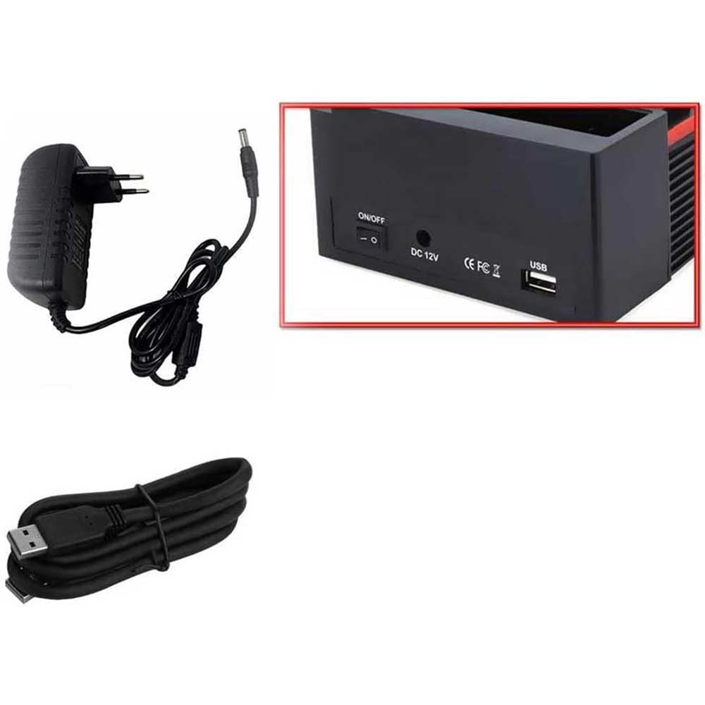 Docking Station 3 Hard Disk IDE Sata 2,5” 3,5” hub USB 2.0 SD tf xd - ambraled
