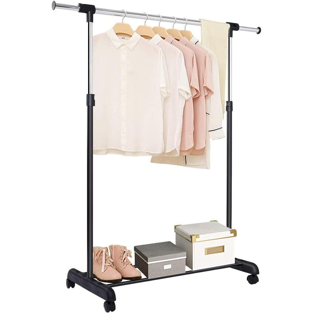 Stand appendiabiti regolabile telescopico con ruote stender abiti - ambraled